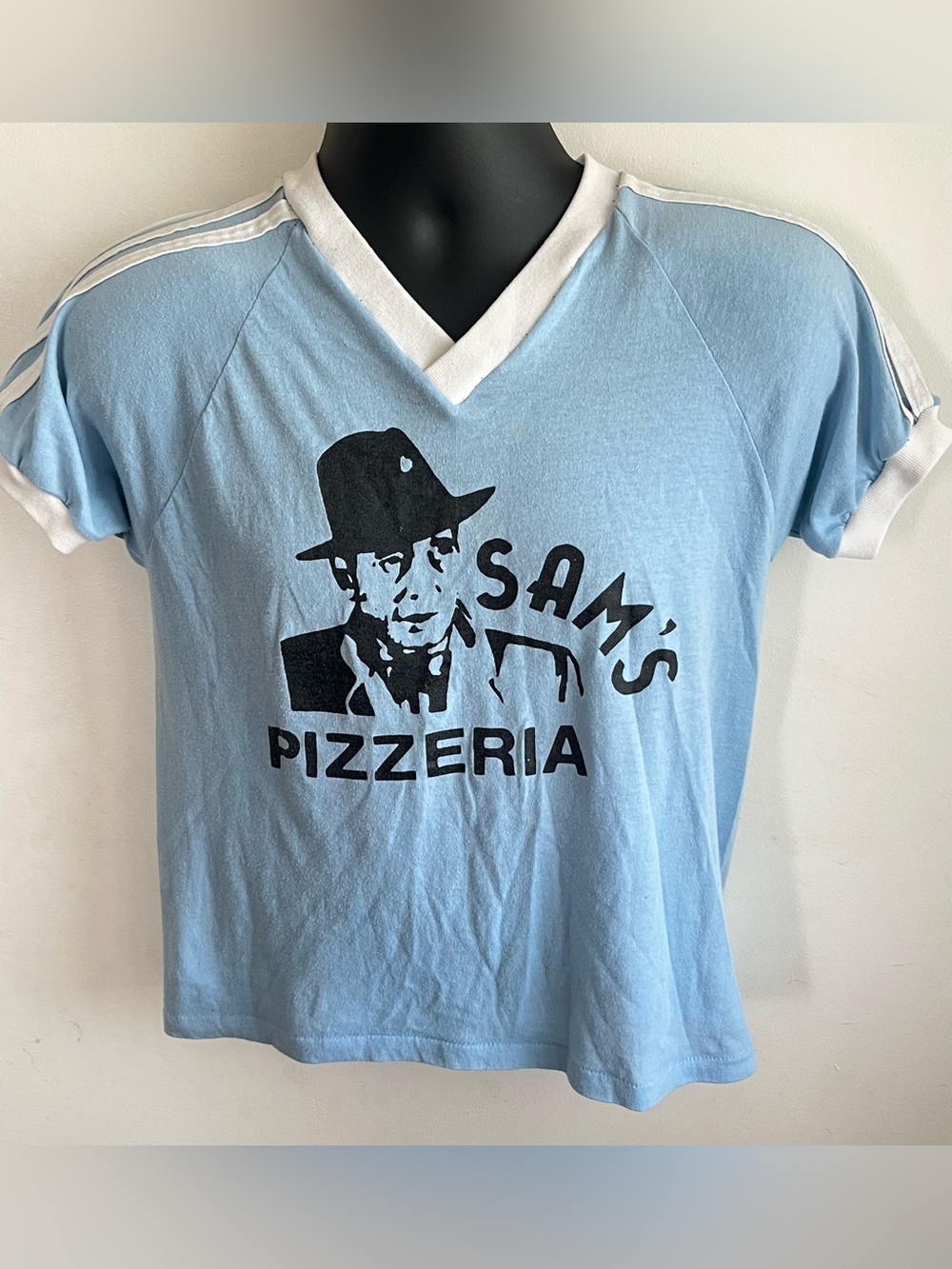 Vintage Light Blue Baseball Shirt M